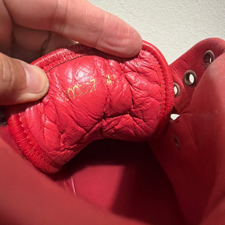 Balenciaga 紅色 中筒 皮革 休閒鞋 43-3