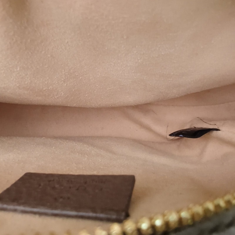 GUCCI Ophidia圓餅包斜挎包18烏木色PVC金扣-5