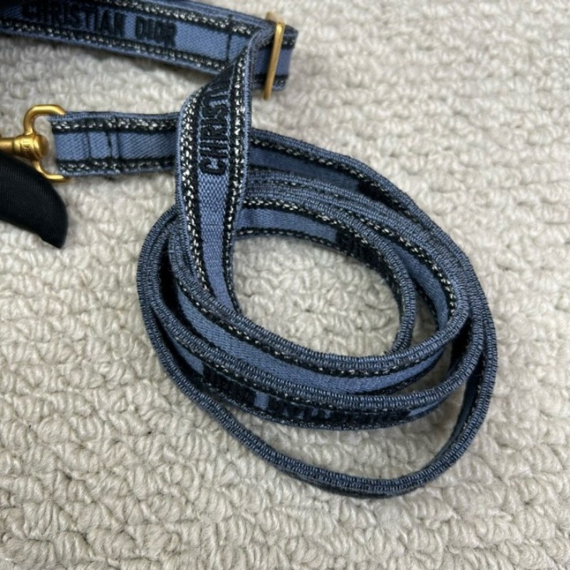 迪奧Dior Book Tote迷你托特包 藍白拼色 植物花卉刺繡 肩帶款 手提單肩斜挎都可以 容量實用 日常百搭-22