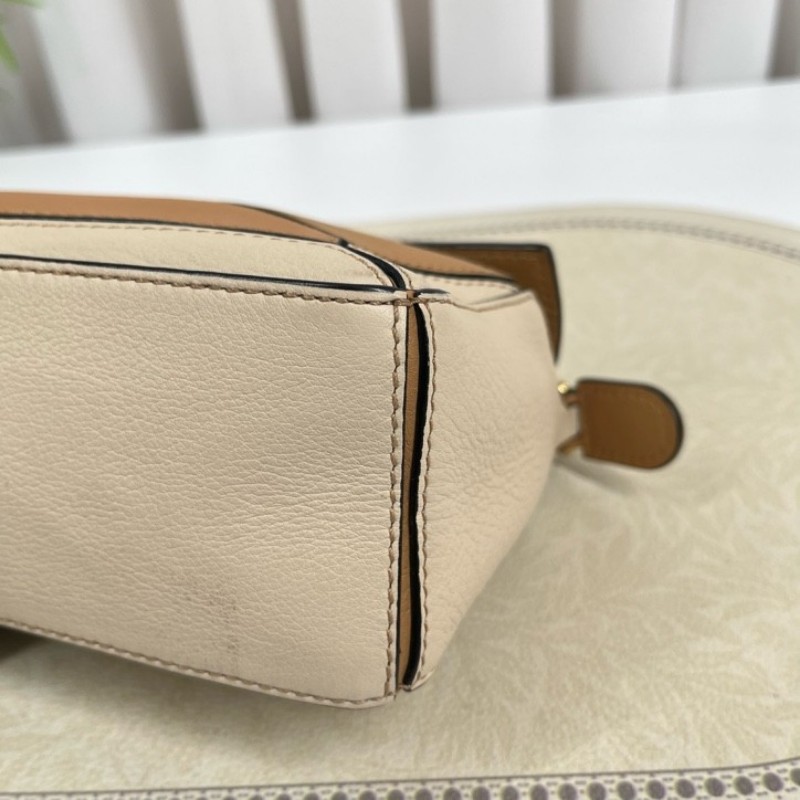 Loewe羅意威 puzzle mini焦糖色拼色幾何包 手提方便 可單肩可斜挎 皮質柔軟 日常百搭-10