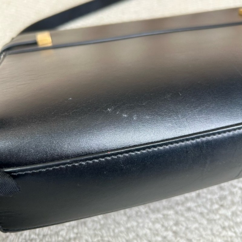 YSL聖羅蘭 MANHATTAN BOX曼哈頓系列黑金牛皮革肩背包 金色五金 經典黑色 容量大 日常通勤出門都合適 日常百搭-10