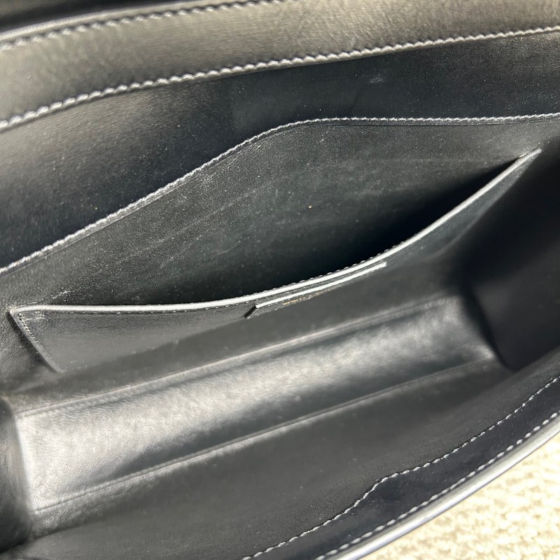 YSL聖羅蘭 MANHATTAN BOX曼哈頓系列黑金牛皮革肩背包 金色五金 經典黑色 容量大 日常通勤出門都合適 日常百搭-14