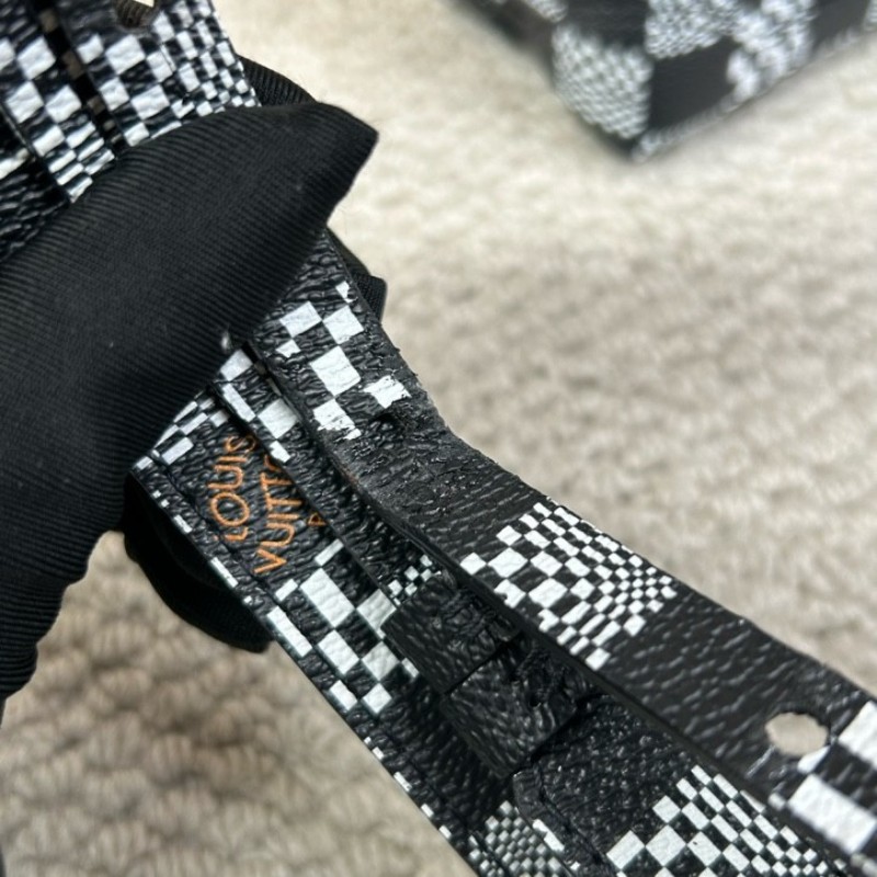 LV路易威登 steamer nano黑白棋盤格斜挎包 有肩帶 可單肩可斜挎可手提 斯卡版黑白棋盤格 趣味性upup 容量實用 日常通勤百搭-14