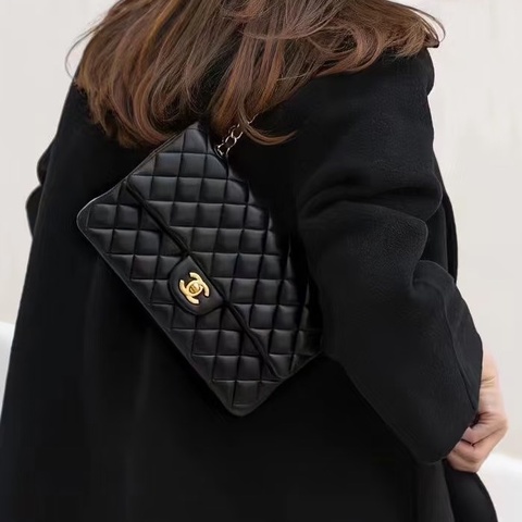 CHANEL💕黑金羊皮CF25/A01112