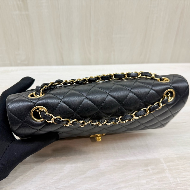 CHANEL💕黑金羊皮CF25/A01112-6