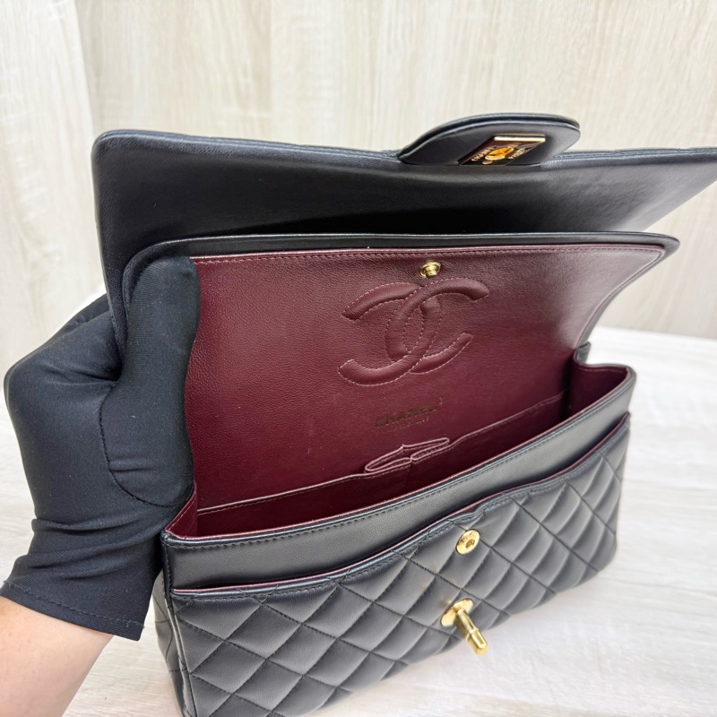 CHANEL💕黑金羊皮CF25/A01112-8