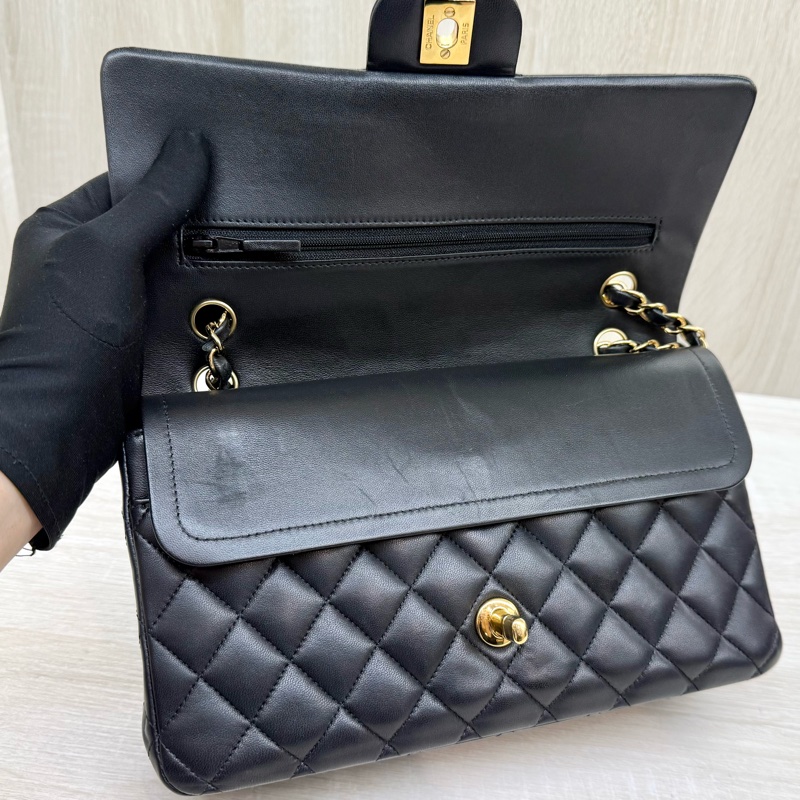 CHANEL💕黑金羊皮CF25/A01112-12