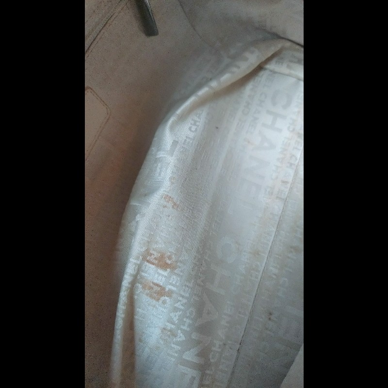 Chanel 銀色軟皮革抓皺手提波士頓包-15