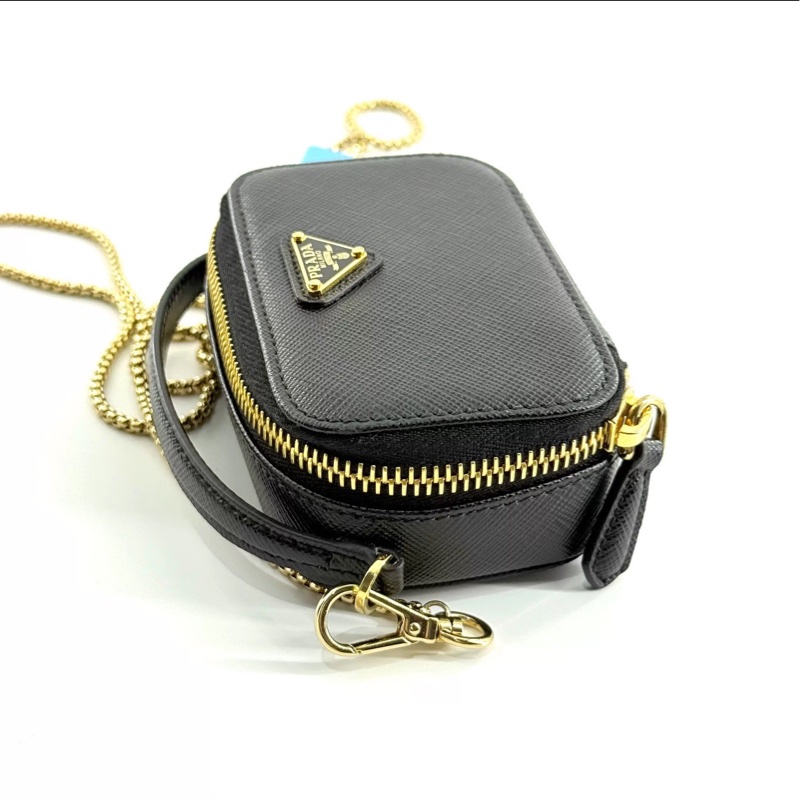 最低價‼️Prada普拉達黑金鏈條斜挎包單肩包-10