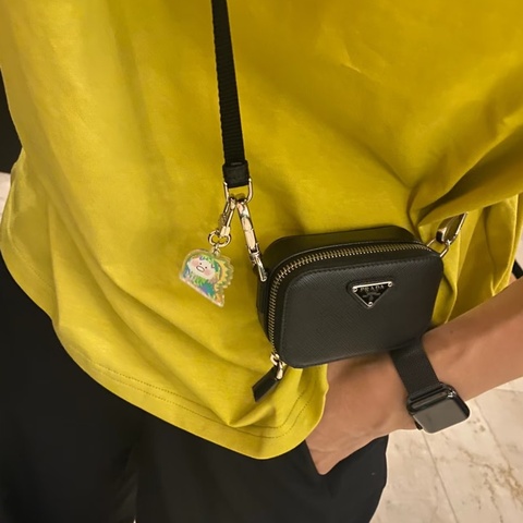 最低價‼️Prada普拉達黑金鏈條斜挎包單肩包