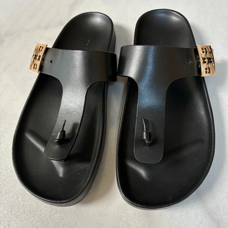 Tory Burch Mellow Thong Sandals人字真皮拖涼鞋-0