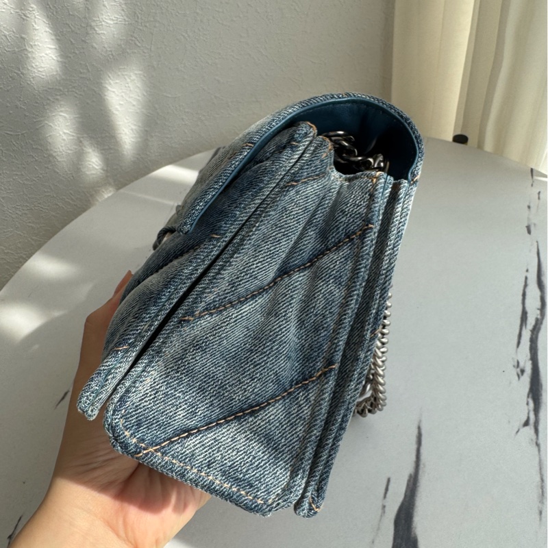 Balenciaga 丹寧銀釦沙漏包-3