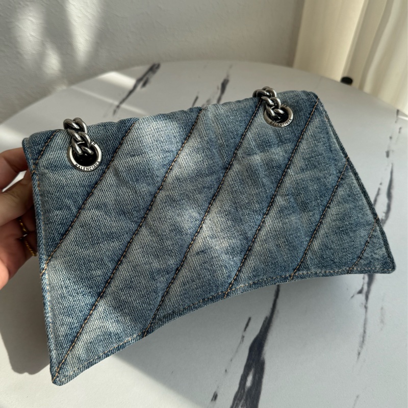 Balenciaga 丹寧銀釦沙漏包-5