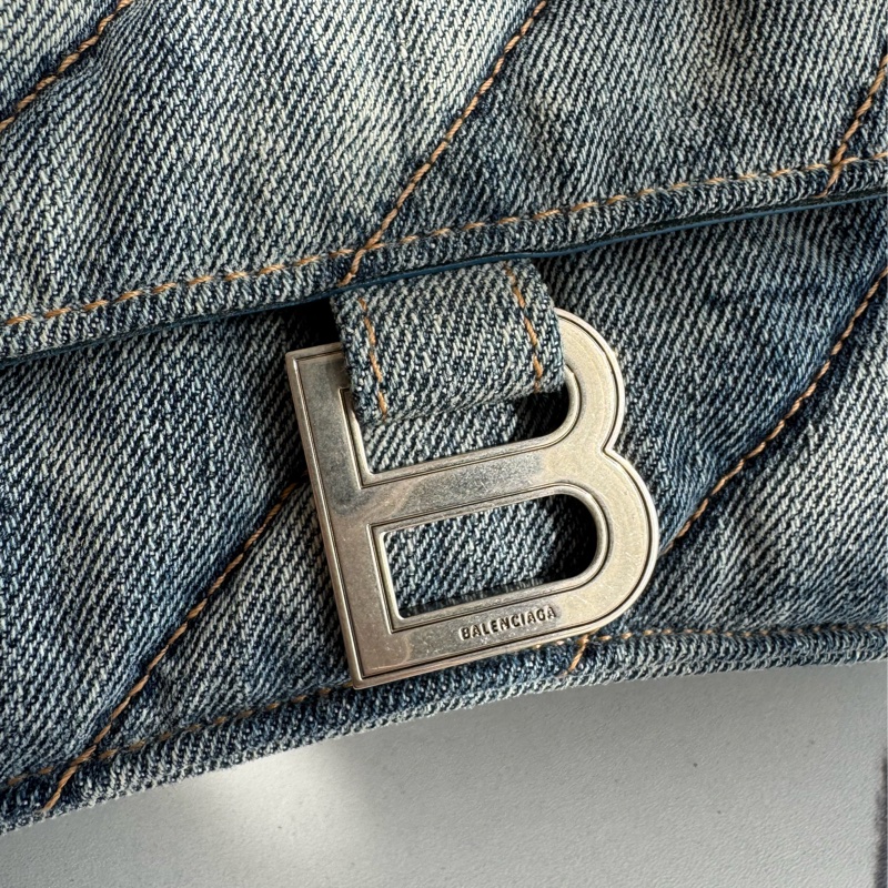 Balenciaga 丹寧銀釦沙漏包-6