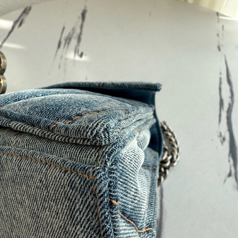 Balenciaga 丹寧銀釦沙漏包-9