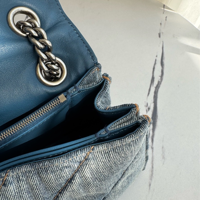 Balenciaga 丹寧銀釦沙漏包-15