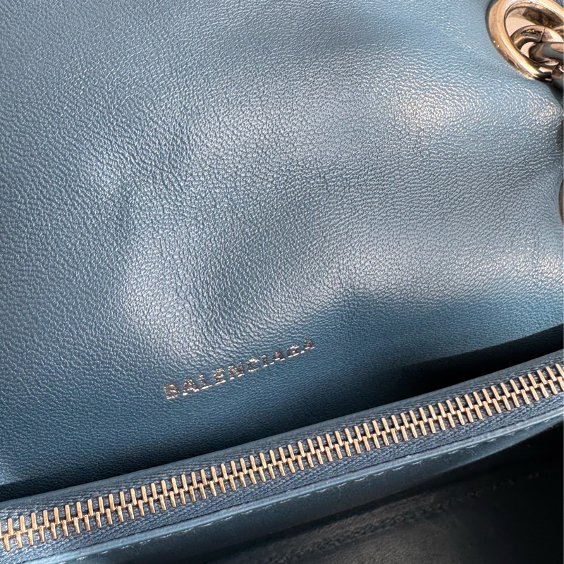 Balenciaga 丹寧銀釦沙漏包-18