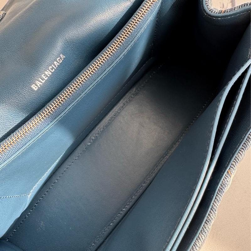 Balenciaga 丹寧銀釦沙漏包-19