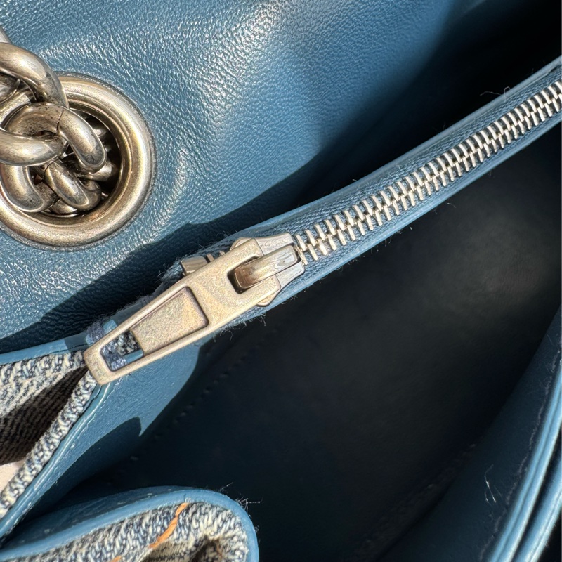 Balenciaga 丹寧銀釦沙漏包-25