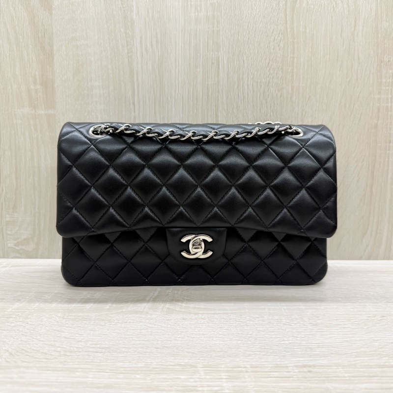 CHANEL✨黑銀羊皮COCO25/A01112-1