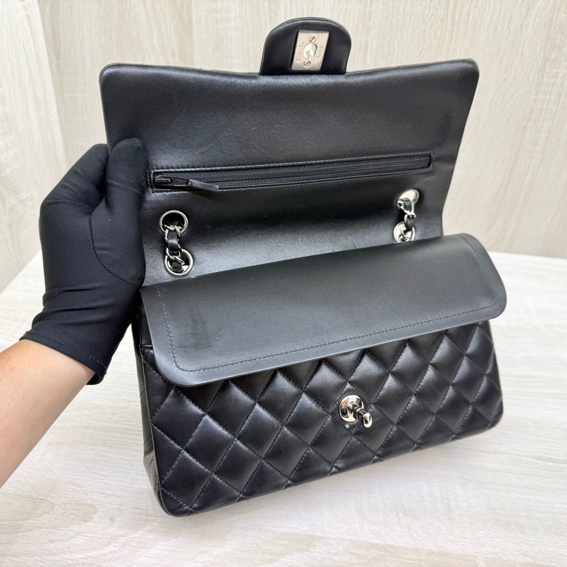 CHANEL✨黑銀羊皮COCO25/A01112-5