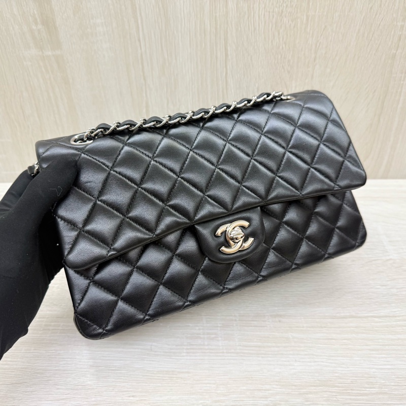 CHANEL✨黑銀羊皮COCO25/A01112-11
