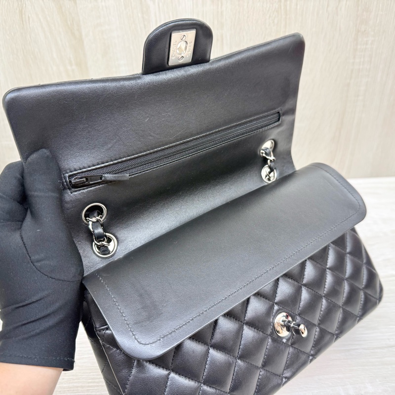 CHANEL✨黑銀羊皮COCO25/A01112-14