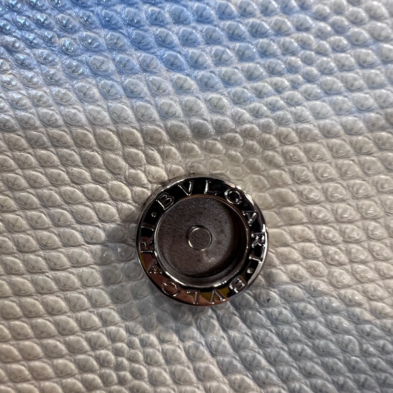 Bvlgari 白藍漸層水蛇皮水藍琺瑯蛇頭下蓋手提肩背包-11