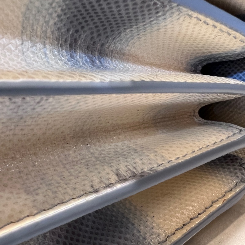 Bvlgari 白藍漸層水蛇皮水藍琺瑯蛇頭下蓋手提肩背包-23