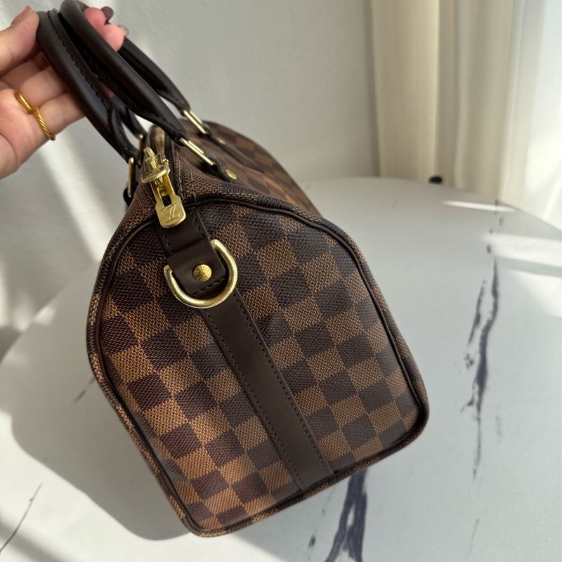 LV咖棋盤格speedy25背帶款-2