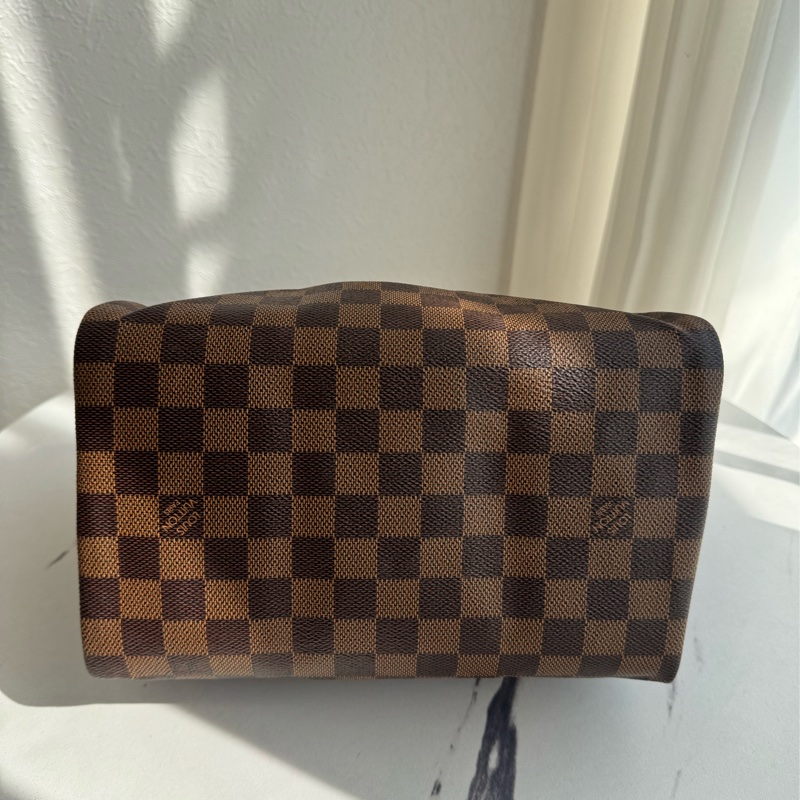 LV咖棋盤格speedy25背帶款-4