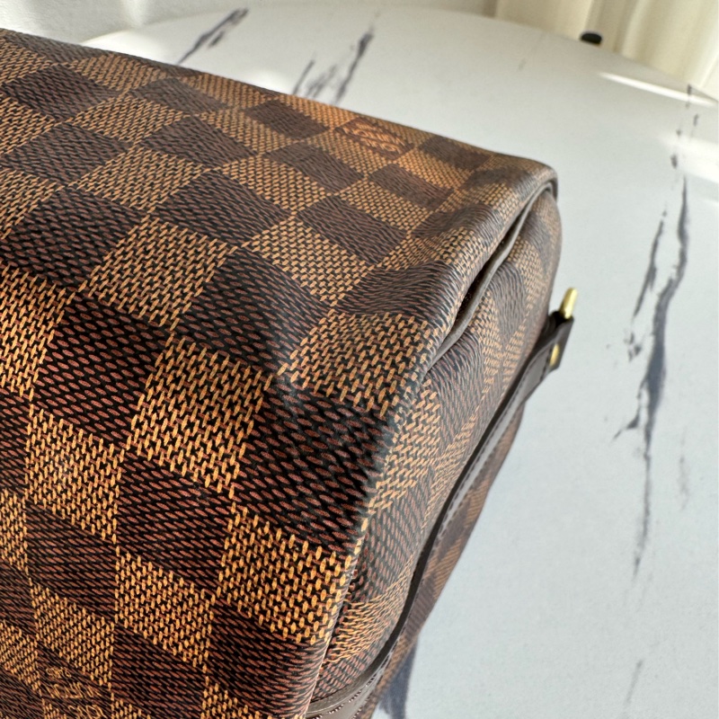 LV咖棋盤格speedy25背帶款-6