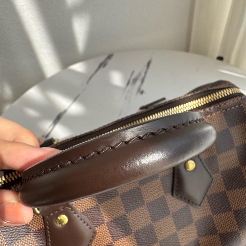 LV咖棋盤格speedy25背帶款-23