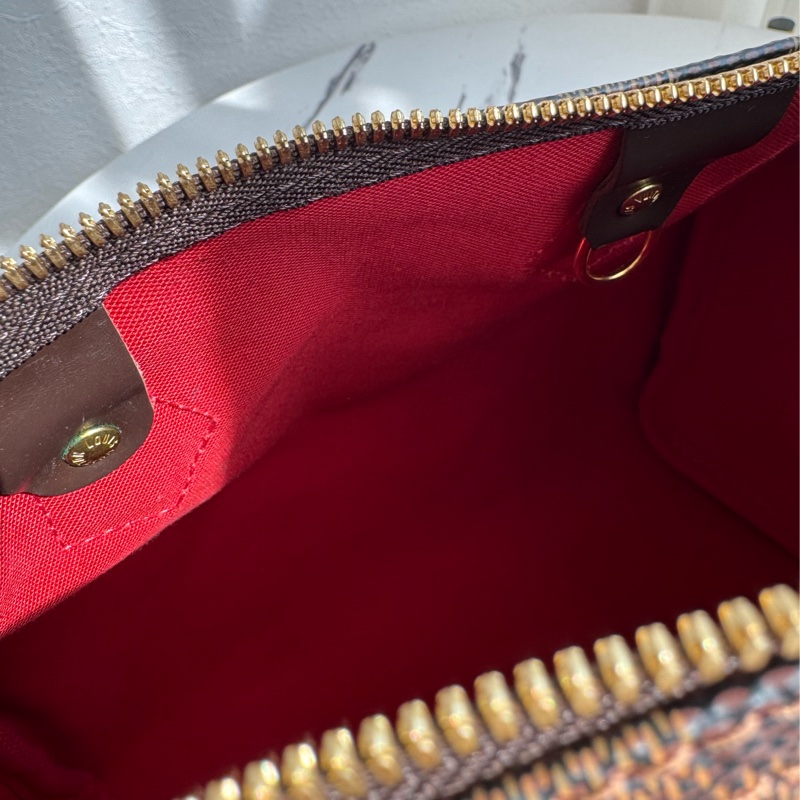 LV咖棋盤格speedy25背帶款-39