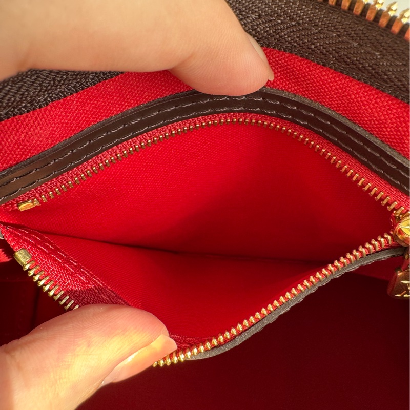 LV咖棋盤格speedy25背帶款-47