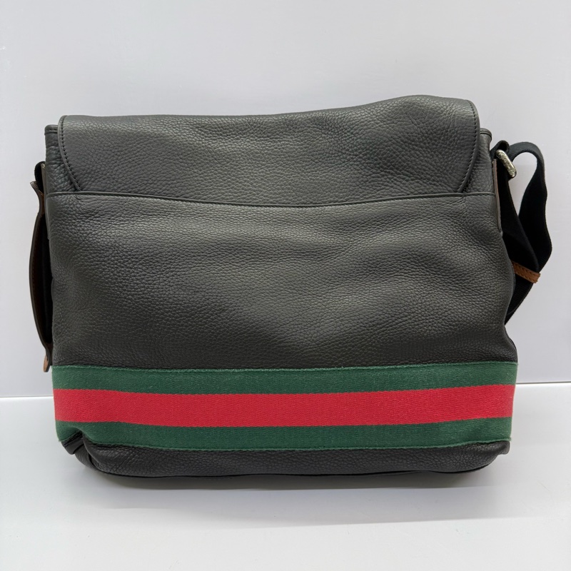 GUCCI 古馳 黑色SHERRY LINE斜背郵差包 281421-1