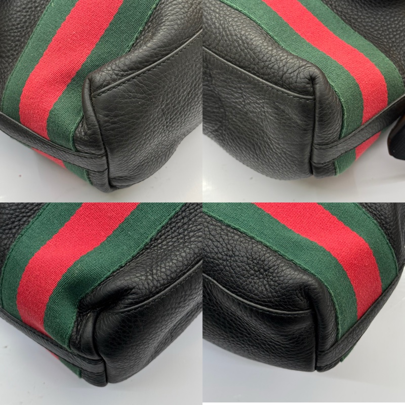 GUCCI 古馳 黑色SHERRY LINE斜背郵差包 281421-4