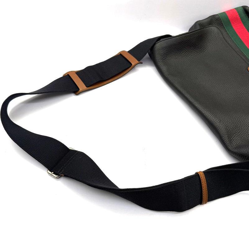 GUCCI 古馳 黑色SHERRY LINE斜背郵差包 281421-5