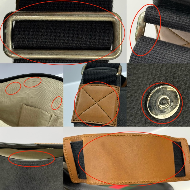 GUCCI 古馳 黑色SHERRY LINE斜背郵差包 281421-9