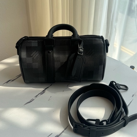 LV黑棋盤皮革keepall25 最夯尺寸❤️‍🔥