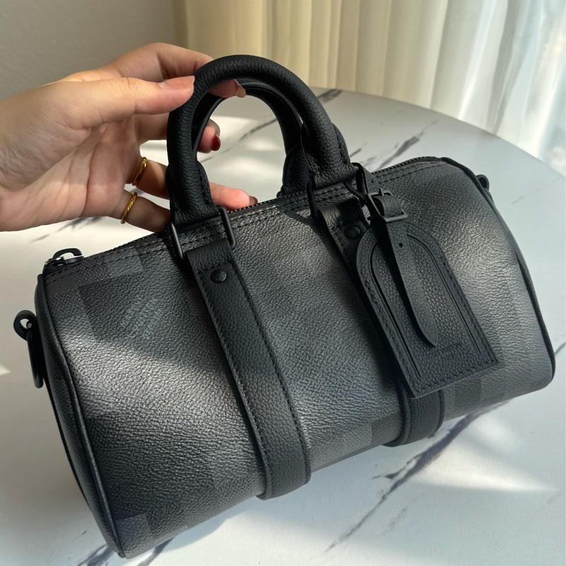 LV黑棋盤皮革keepall25 最夯尺寸❤️🔥-1