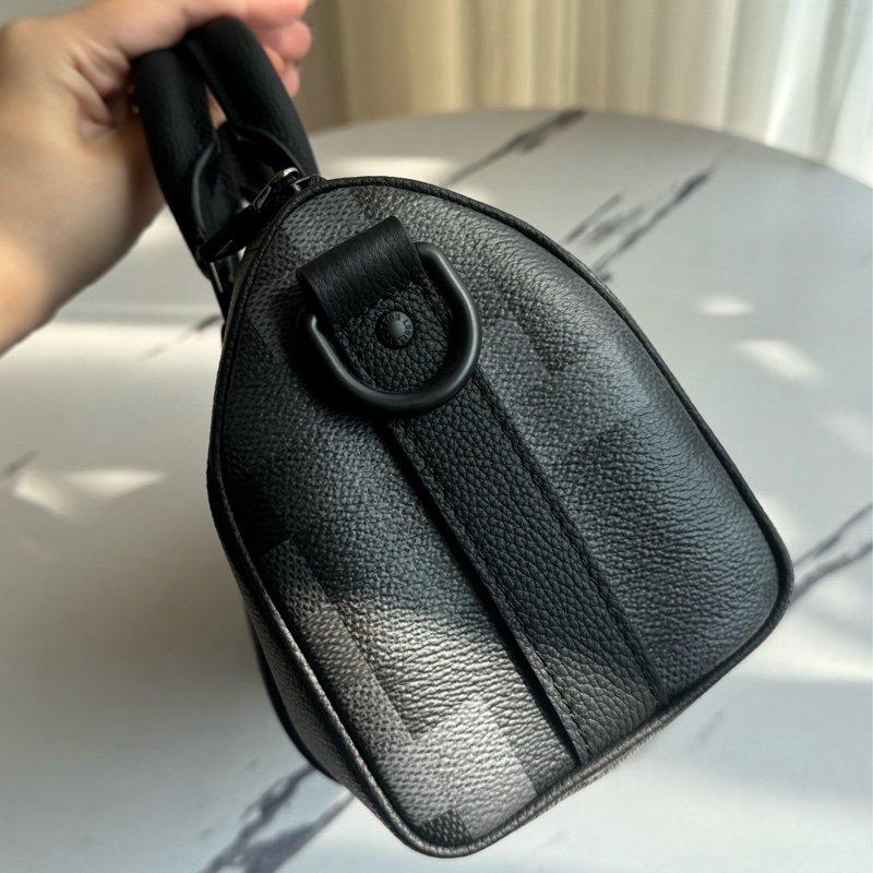 LV黑棋盤皮革keepall25 最夯尺寸❤️🔥-4