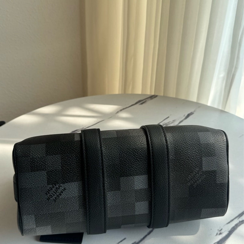 LV黑棋盤皮革keepall25 最夯尺寸❤️🔥-5