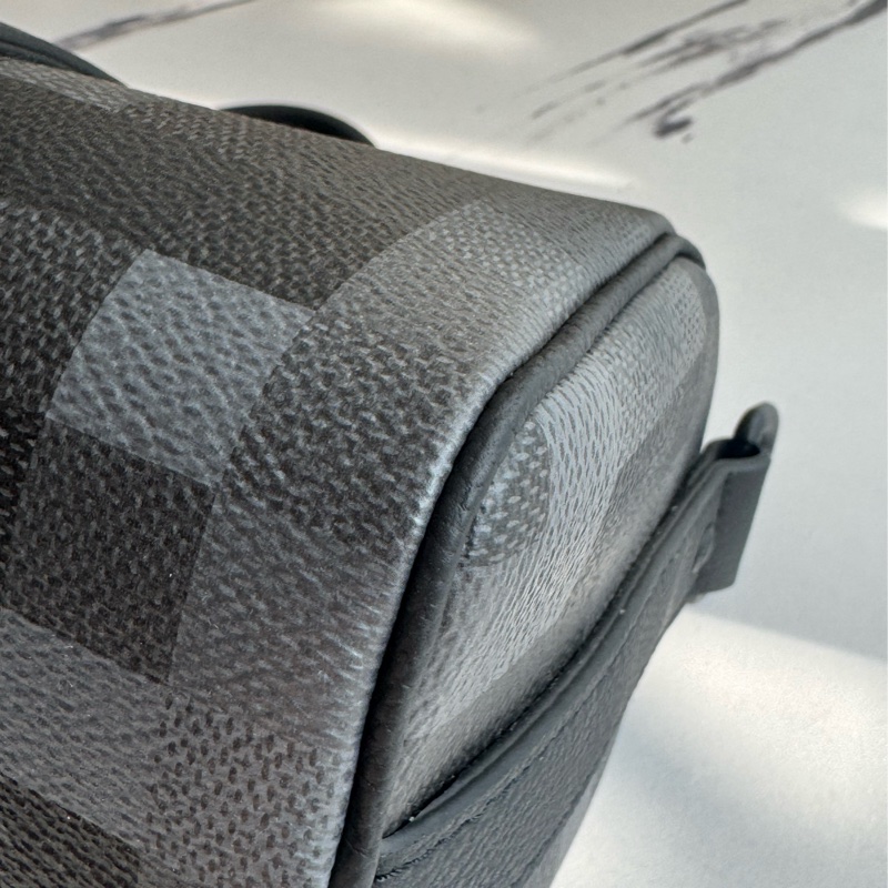 LV黑棋盤皮革keepall25 最夯尺寸❤️🔥-7