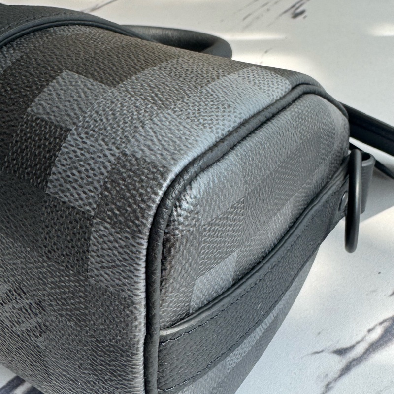 LV黑棋盤皮革keepall25 最夯尺寸❤️🔥-8