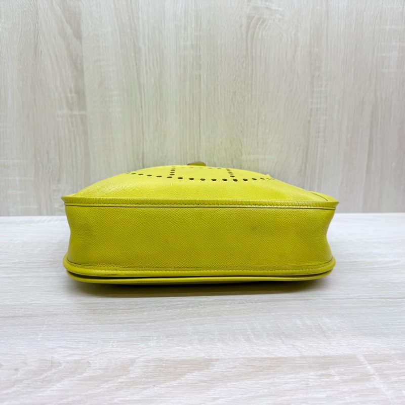 HERMES 💛9R萊姆黃EPSOM皮Evelyne29cm-4