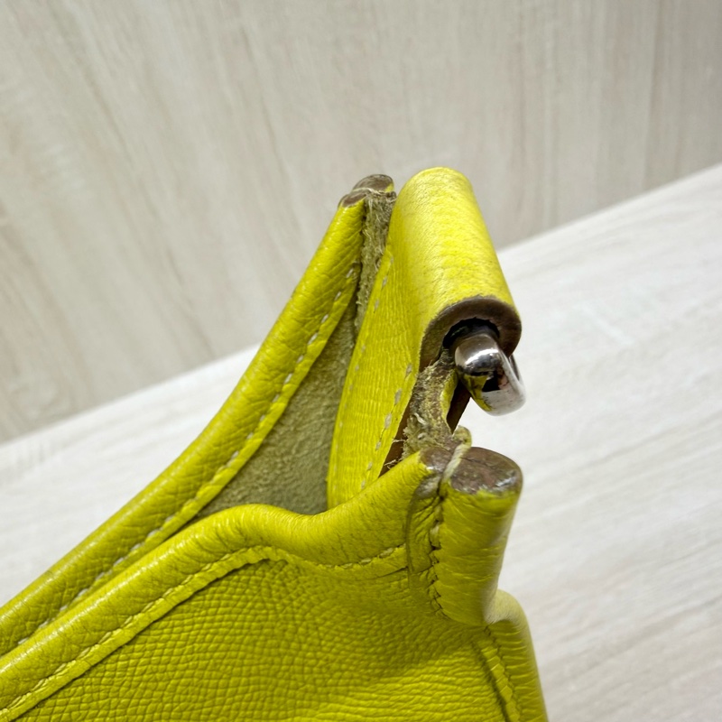 HERMES 💛9R萊姆黃EPSOM皮Evelyne29cm-22