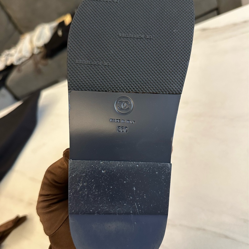 Chanel 藍色牛仔涼鞋-5