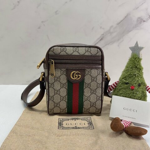 GUCCI Ophidia GG帆布小型側背包