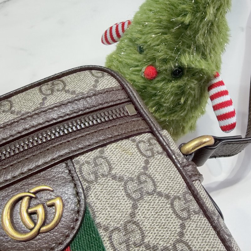 GUCCI Ophidia GG帆布小型側背包-5